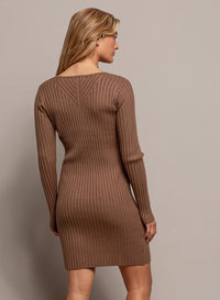 Victoria - Ribbed Sweater Mini Dress