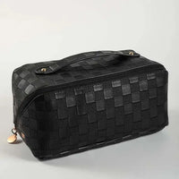 Black Checker Make up Bag