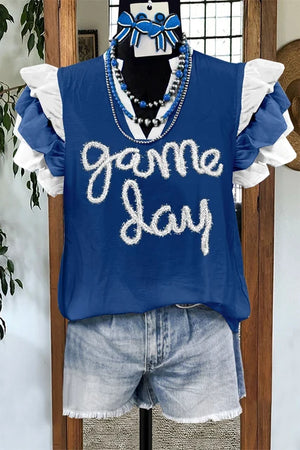 Flutter Sleeve Game Day Top