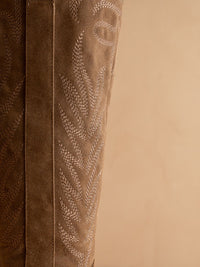 The Samara | Brown Embroidered Tall Cowgirl Boot