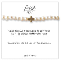 Faith Over Fear Pearl Bracelet