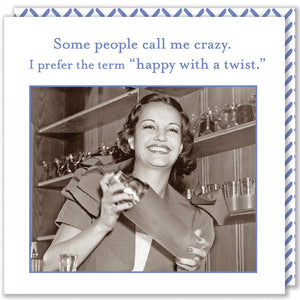 Happy With A Twist Beverage Napkin