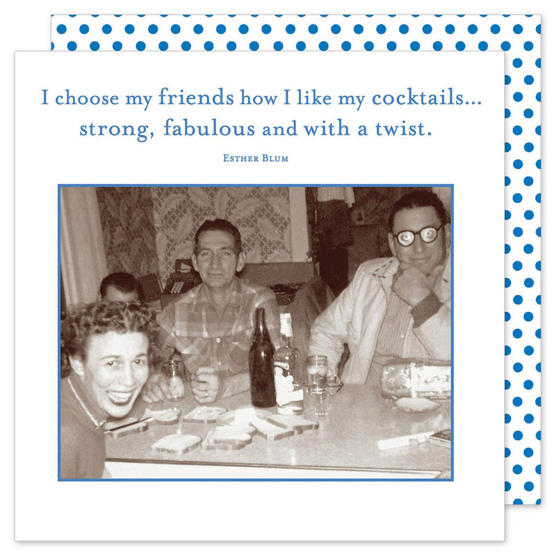 I Choose My Friends Beverage Napkin