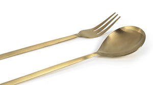 Zodax Matte Gold Salad Servers