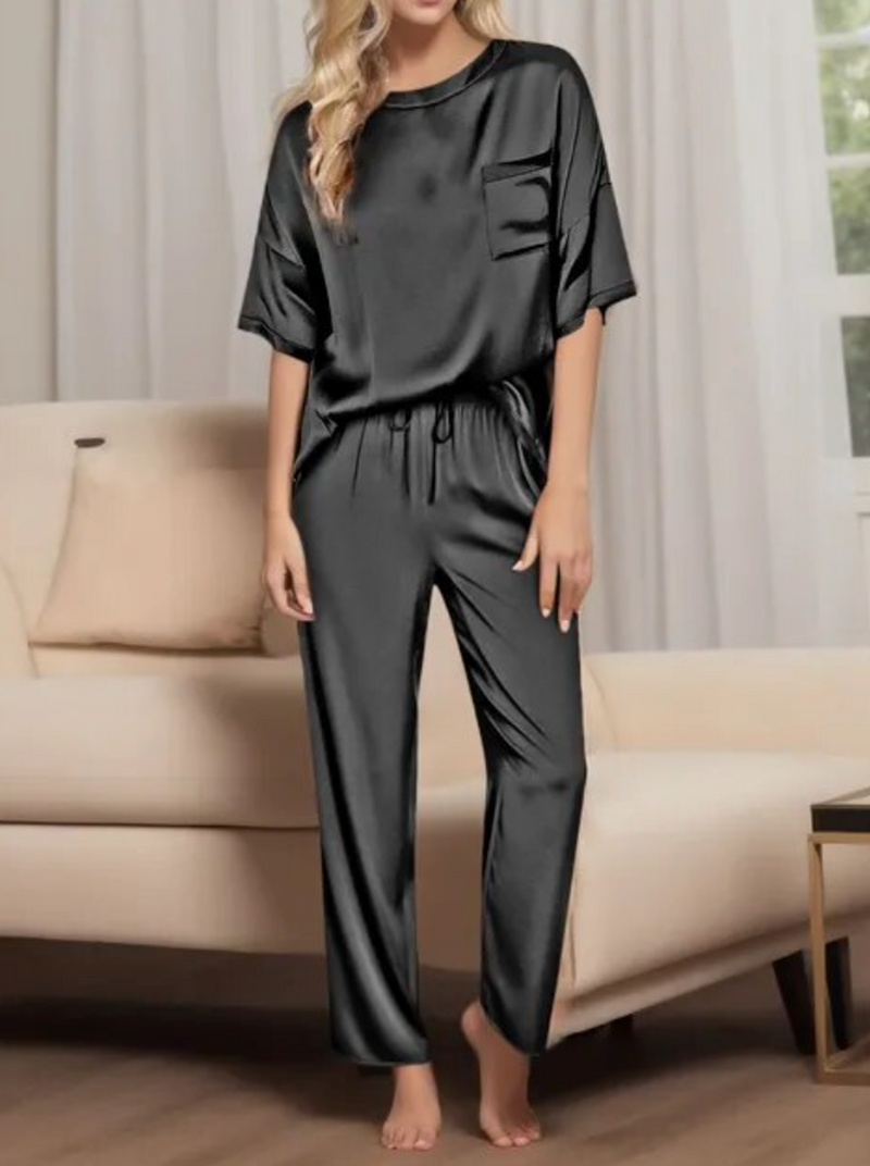 Silky Pajama Pants Set