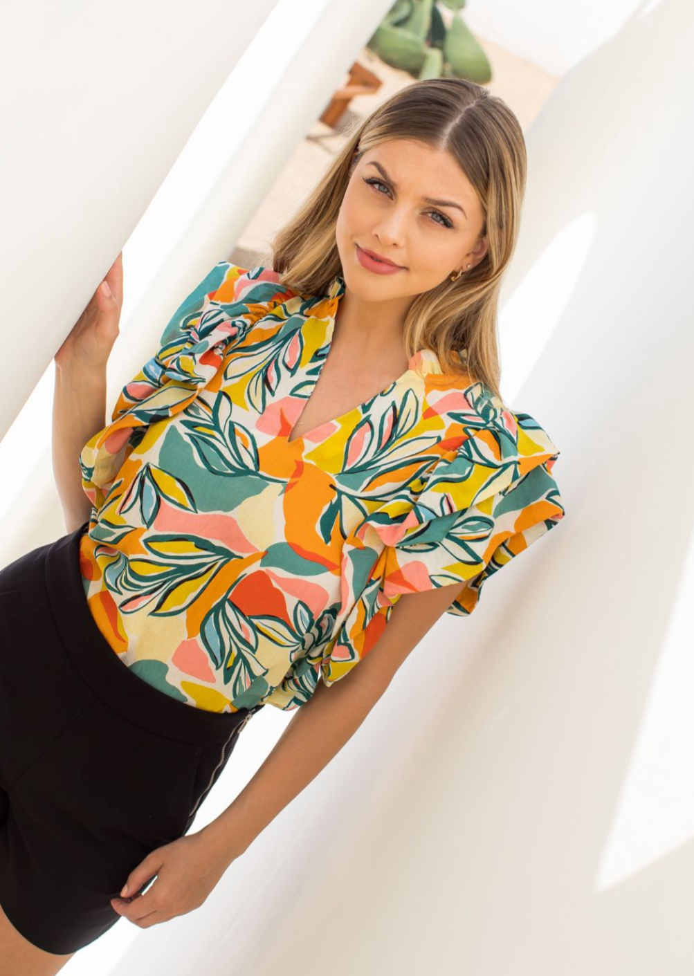 Laura Spring Pattern top