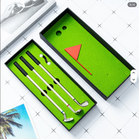 Golf Club Pens Novelty Desktop Putting Green Stationery Gift