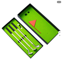 Golf Club Pens Novelty Desktop Putting Green Stationery Gift