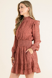 Christa Red Midi Dress