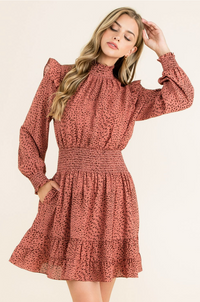 Christa Red Midi Dress