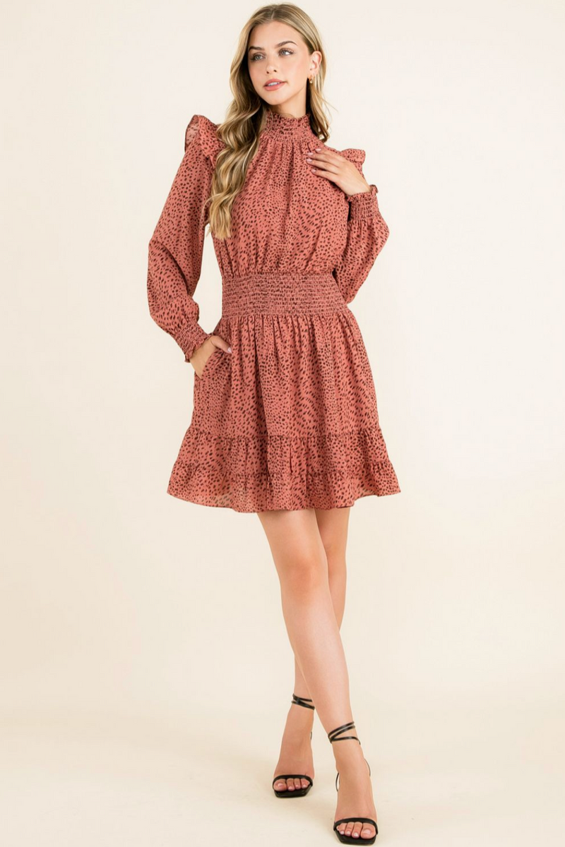 Christa Red Midi Dress