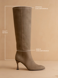 The Lexington | Dark Taupe Pointed Toe Knee High Boot