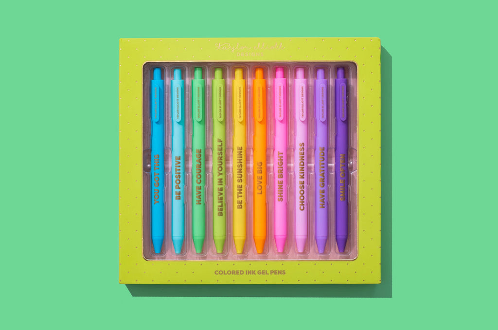 Set of 10 Colored Gel Pens