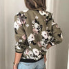 Lori - Olive Floral Bomber Jacket