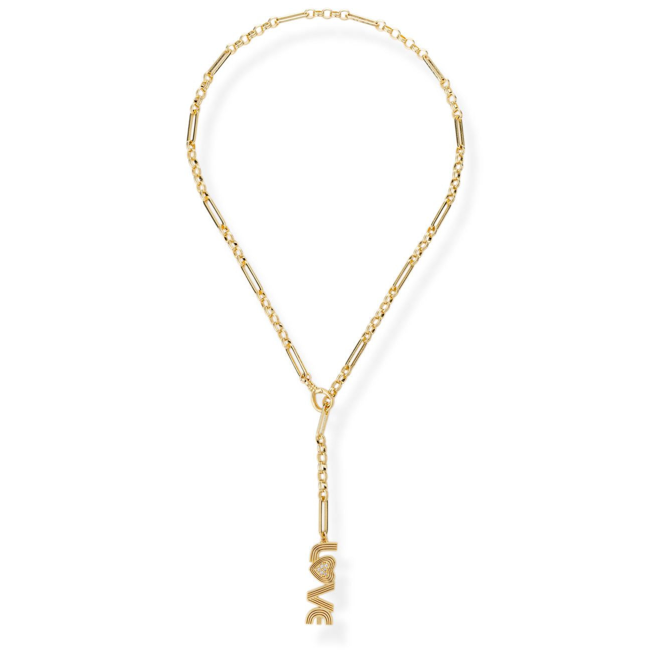 CHOOSE LOVE LARIAT NECKLACE - N-362-CO