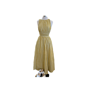 Mustard and Ivory Spring Dress