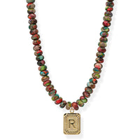 WATERCOLOR INITIAL CARD NECKLACE