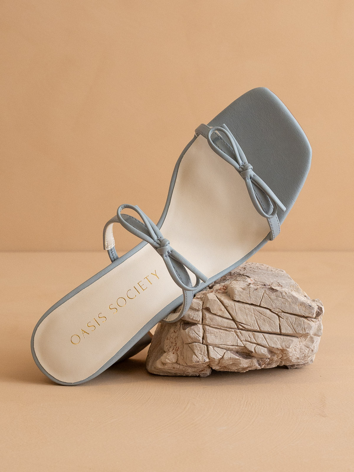 The Wendy | Blue Double Strap Bow Heels