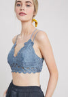 Bralette de encaje festoneado con doble tirante