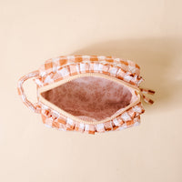 Maple Gingham Essentials Quilted Cosmetic Pouch