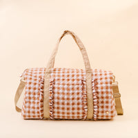 Maple Gingham On-the-Go Quilted Weekender Bag