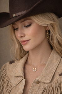 Off To The Races Horseshoe Necklace