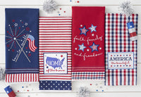 Faith Freedom Embellished Dishtowel