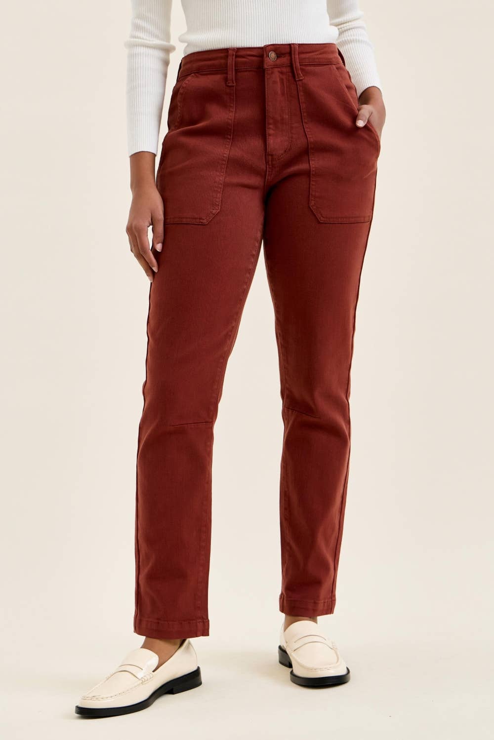 Aurora - High Waist Weekender w/ Knee darts C Pumpkin Spice