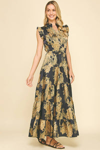 Roxanne - Floral Print Tiered Maxi Dress