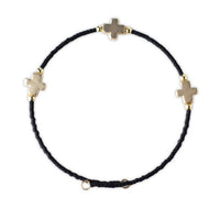 Faithful Cross Bangle-Black, Cross Bracelet | Christian