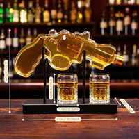 Classic Revolver Whiskey Decanter Set