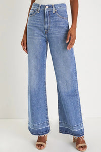 Jamie - Raw Hem Unique Cuffs Straight High Rise Loose Jeans