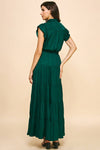 Satin Tiered Maxi Dress