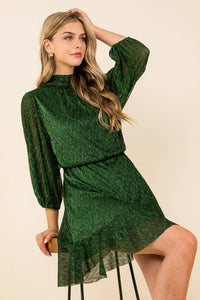 Metallic Mesh Dress