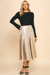 Textured Stain Midi Skirt