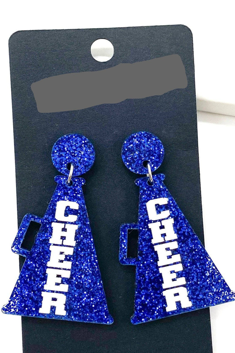 Cheer Megaphone Dangle Earrings