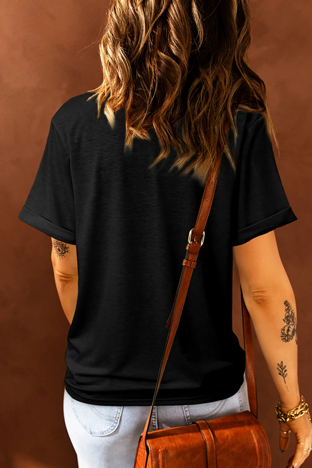 Alison - Black Thankful Sequin Tee