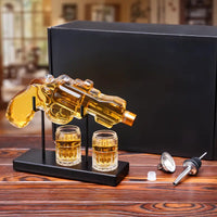 Classic Revolver Whiskey Decanter Set