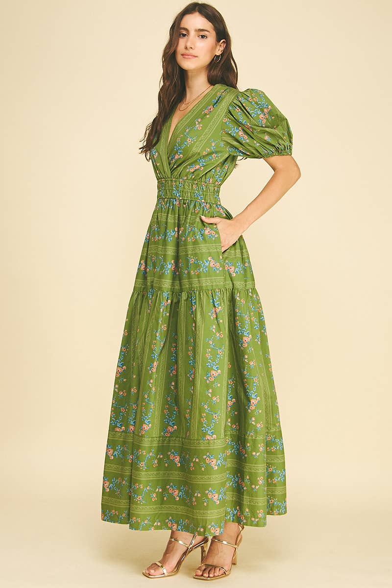 EMMA - FLORAL TIERED MAXI DRESS