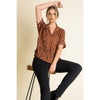 Marla-Collared Print Blouse