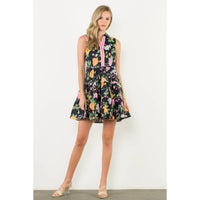 Aria- Sleeveless Tiered Floral Print Dress