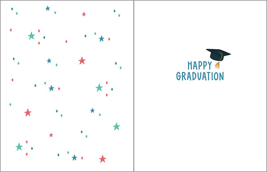 Graduation Greeting Card - Grad on Navy
