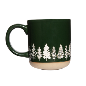 Pine Trees Stoneware Coffee Mug