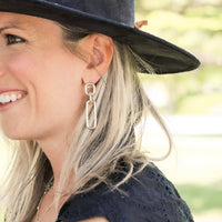 She's Spicy Link Statement Earrings in Gold: Gold