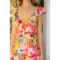 Cecilia- Floral Ruffle Tiered Maxi Dress
