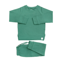 Alpine Green Crew Neck Jogger Set