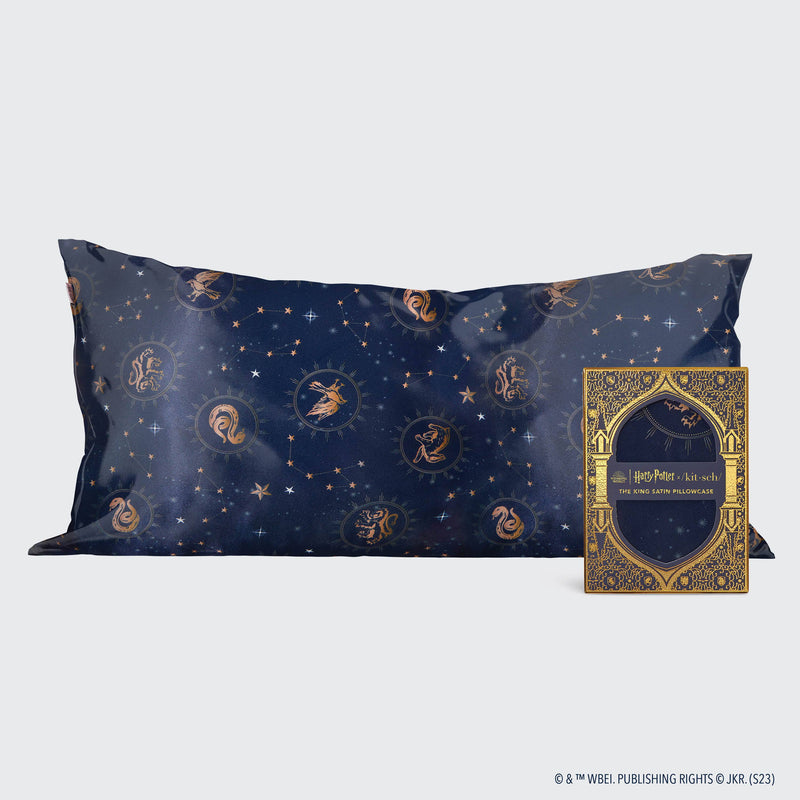 Harry Potter x kitsch KING Satin Pillowcase- Midnight