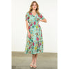 Maurice- Short Sleeve Floral Maxi Dress