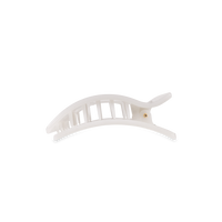 Coconut White | Small | Flat Rectangle Hair Clip