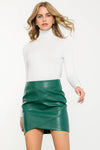 Green Leather Skirt